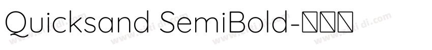Quicksand SemiBold字体转换